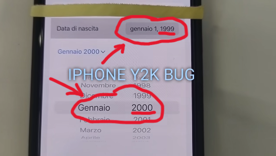 Video IPhone Y2K bug